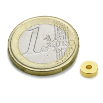 Ringmagnet Ø 6/2 mm, Höhe 2 mm, hält ca. 760 g