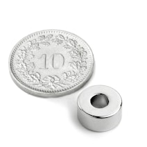 Ringmagnet Ø 10/4 mm, Höhe 5 mm, hält ca. 2.5 kg