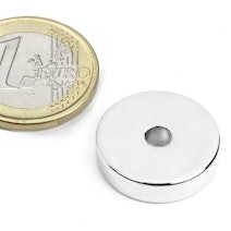 Ringmagnet Ø 20/4,2 mm, Höhe 5 mm, hält ca. 7,2 kg