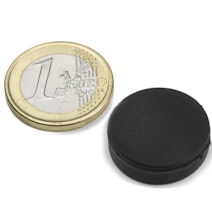 Disco magnetico gommato Ø 22 mm, altezza 6,4 mm