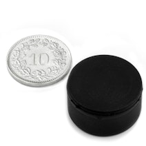 Scheibenmagnet gummiert Ø 22 mm, Höhe 11.4 mm