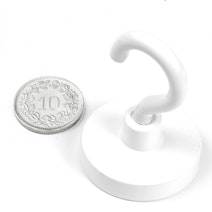 Hakenmagnet weiss Ø 32.3 mm