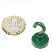 Crochet magnétique vert Ø 16,3 mm