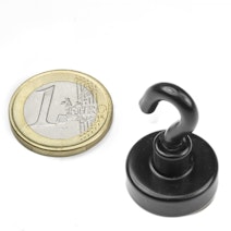 Hakenmagnet schwarz Ø 20,3 mm