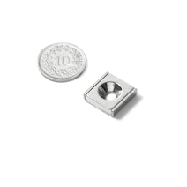 Neodym-Flachleisten-Magnet 15 x 15 x 4 mm, hält ca. 5.5 kg