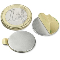 Disque magnétique autocollant Ø 20 mm, hauteur 1 mm, tient env. 1,1 kg