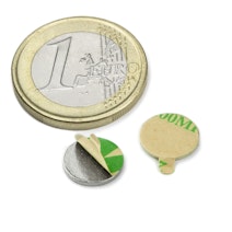 Disque magnétique autocollant Ø 10 mm, hauteur 1 mm