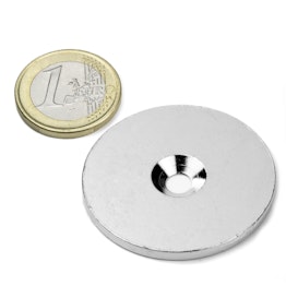 MD-42 disques métalliques avec trou fraisé Ø 42 mm, contre-pièce pour aimants, ne sont pas des aimants !