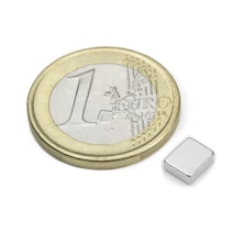 Blokmagneet 6 x 5 x 2 mm, hittebestendig, houdt ca. 600 gr