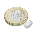 Q-08-04-03-N Quadermagnet 8 x 4 x 3 mm, hält ca. 900 g, Neodym, N45, vernickelt