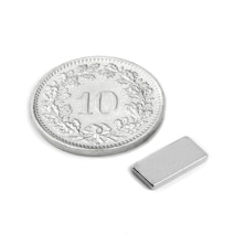 Bloque magnético 10 x 5 x 1 mm, sujeta aprox. 650 g