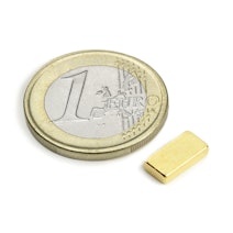 Blokmagneet 10 x 5 x 2 mm, houdt ca. 1,2 kg