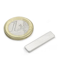 Blokmagneet 25 x 6 x 2 mm, hittebestendig, houdt ca. 1,7 kg