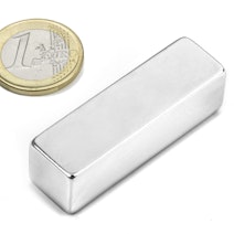 Block magnet 50 x 15 x 15 mm, holds approx. 33 kg