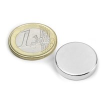 Disc magnet Ø 20 mm, height 4 mm, holds approx. 5,3 kg