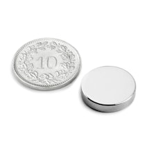 Disc magnet Ø 15 mm, height 3 mm, holds approx. 3.7 kg