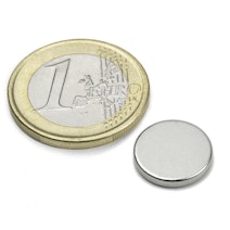 Disc magnet Ø 13 mm, height 2 mm, holds approx. 1,8 kg