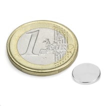 Disc magnet Ø 8 mm, height 1 mm, holds approx. 540 g