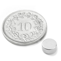 Schijfmagneet Ø 6 mm, hoogte 3 mm