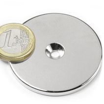 Disc magnet Ø 50 mm, height 4 mm, holds approx. 14 kg