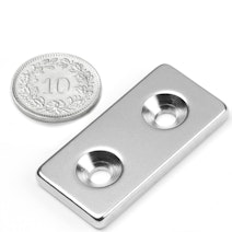 Quadermagnet 40 x 20 x 4 mm