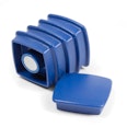 Office magnets 'Boston Xtra' square  holds approx. 1,5 kg, noticeboard magnets neodymium, set of 5, blues