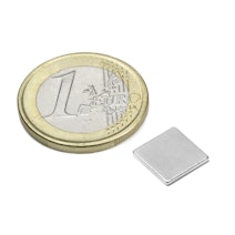 Quadermagnet 10 x 10 x 1 mm, hält ca. 600 g