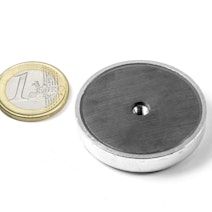 aimant en pot ferrite Ø 40 mm avec filetage intérieur, tient env. 9,1 kg