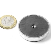 Ferrit-Topfmagnet Ø 40 mm mit Innengewinde, hält ca. 9,1 kg