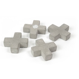 Concrete magnets holds approx. 400 g, crosses, set of 4