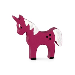 Animali magnetici in legno Trauffer magneti da frigo fatti a mano, magnete a forma di unicorno rosa