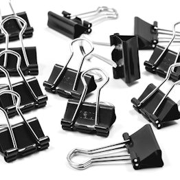 Binder clips “mauly” 19 mm metal, set of 12, black