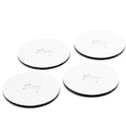 silwy Metal-Nano-Gel-Pads Ø 5,0 cm  self-adhering surface for magnets, reusable, with synthetic leather coating, set of 4, white