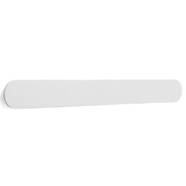 Barra metálica adhesiva silwy 50 cm base adherente para imanes, con revestimiento de piel sintética, blanco