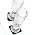 silwy magnetic plastic glasses set of 2 beer clear  2 magnetic glasses made of plastic, 2 metal-nano-gel-pads, ideal for camping tableware