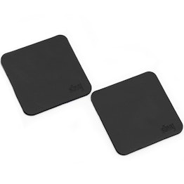 silwy Metall-Nano-Gel-Pads quadratisch 8,4 x 8,4 cm selbsthaftender Haftgrund für Magnete, wiederverwendbar, mit Kunstlederüberzug, 2er-Set, schwarz