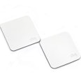 silwy Metal-Nano-Gel-Pads square 8,4 x 8,4 cm  self-adhering surface for magnets, reusable, with synthetic leather coating, set of 2, white