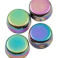 Mini magnets 'Steely'  holds approx. 800 g, office magnets neodymium, 6 x 3 mm, set of 10, rainbow-coloured