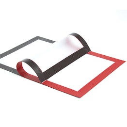 Magnetic frame self-adhesive A3 magnetic pouch to display information, A3 format, red