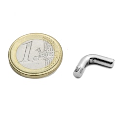 LHK-4 L-hooks 4 mm diameter, steel, nickel-coated, thread M4