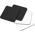 silwy Metal-Nano-Gel-Pads square 8,4 x 8,4 cm  self-adhering surface for magnets, reusable, with synthetic leather coating, set of 2, in different colours