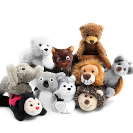 Magnetic plush toys with sewn-in magnets