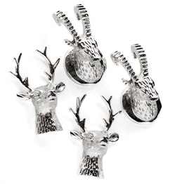 Decorative magnets 'Alpine' deer and ibex-shaped, set of 4