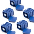 Bordmagneten „Boston Xtra“ vierkant 25 stuks  houdt ca. 1,5 kg, magneetbord magneten neodymium, set van 25, blauw