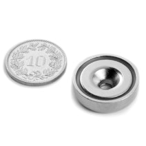 Potmagneet met verzonken gat Ø 20 mm