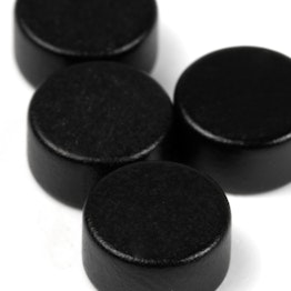 Mini magnets 'Steely' holds approx. 800 g, office magnets neodymium, 6 x 3 mm, set of 10, black