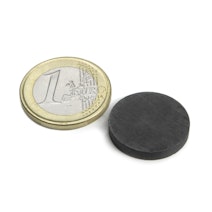 Disc magnet Ø 20 mm, height 3 mm, holds approx. 400 g