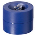 Paper clip dispenser magnetic  paper clip holder with strong magnet in the centre, plastic, blue