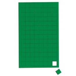 Magnetic symbols Square small magnetic squares for whiteboards & planning boards, 112 symbols per sheet, green