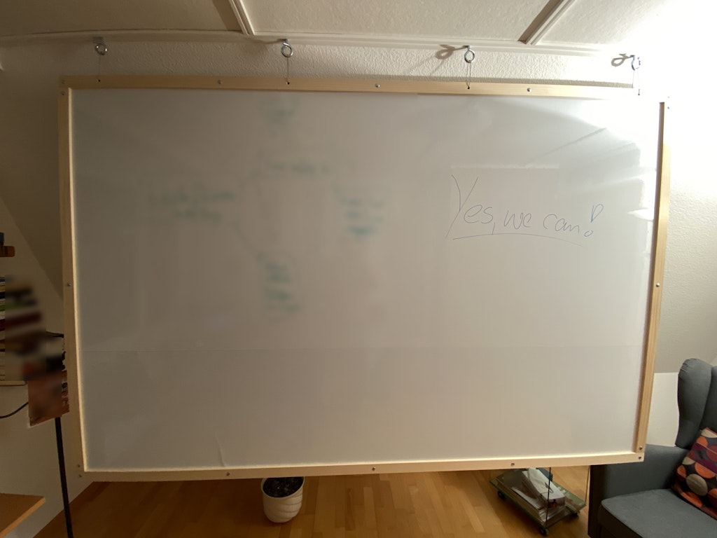 Using to hang a whiteboard